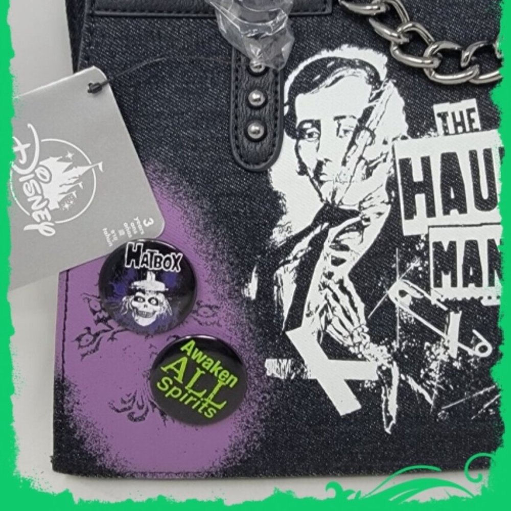 NWT's Loungefly x Disney Wickedly Haunted Mansion Crossbody Bag - Picture 3 of 16